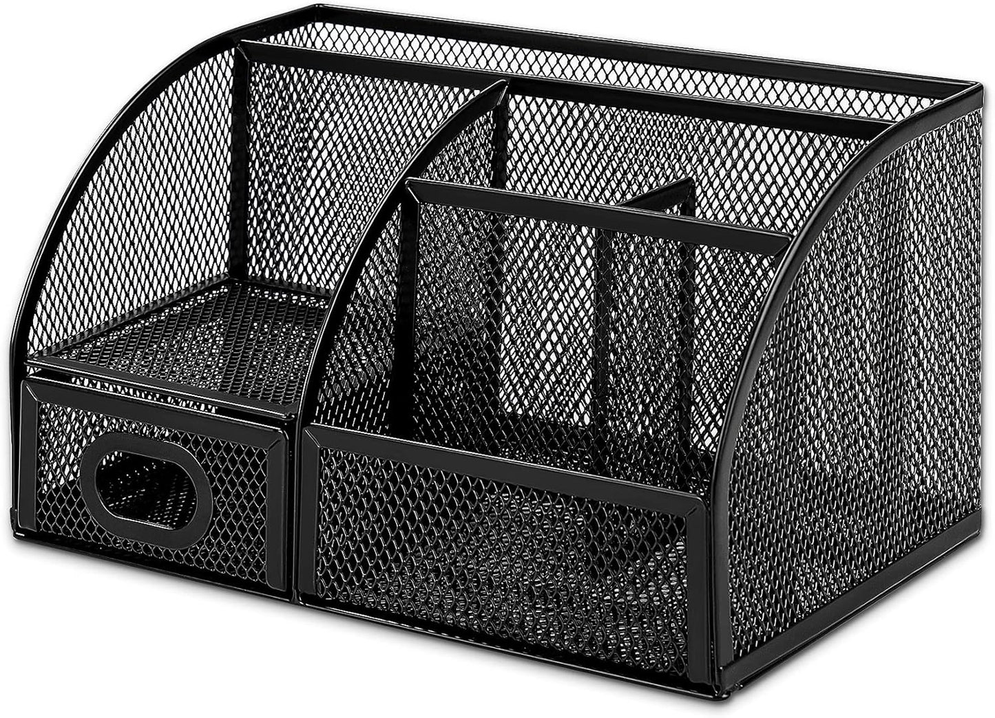 Mesh Pen Holder and Organizer, Black, 9.1" x 5.9" x 5.5''