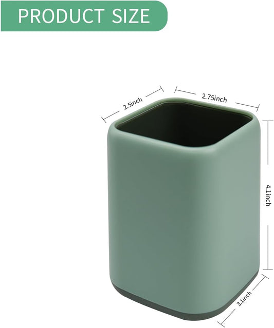 Pencil Holder, Pen Cup Makeup Brush Holder, Desktop Organizer Storage Case Scandinavian Design Stationery for School Home Office Supplies (Green)