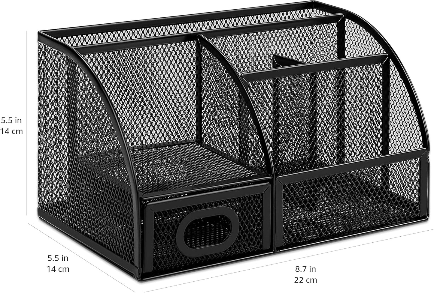 Mesh Pen Holder and Organizer, Black, ‎9.1" x 5.9" x 5.5''